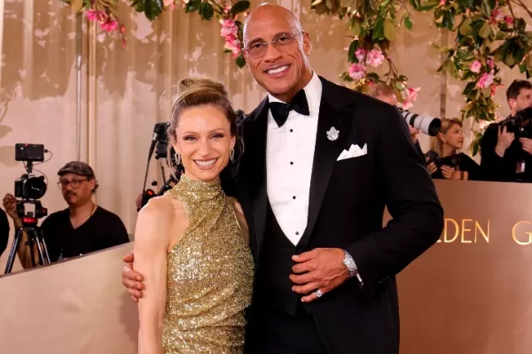 Dwayne Johnson and Lauren Hashian