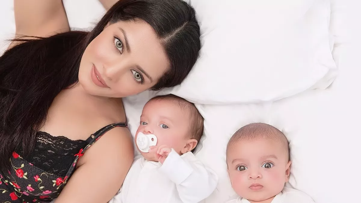 Celina Jaitly and sons