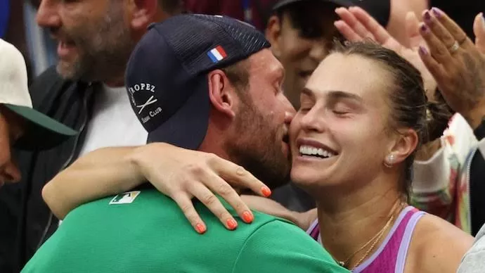 Georgios Frangulis and Aryna Sabalenka