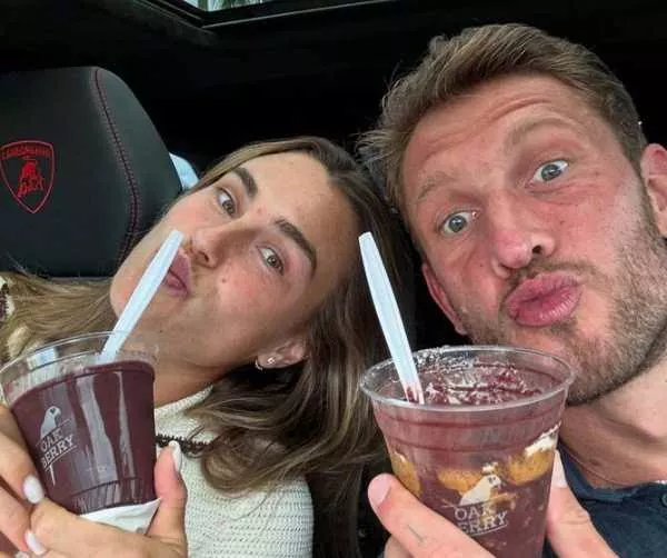 Georgios Frangulis and Aryna Sabalenka