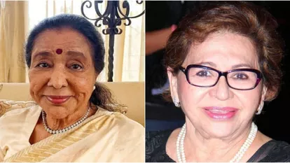 Asha Bhosle and Helen