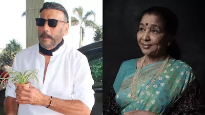 Jackie Shroff and Asha Bhosle