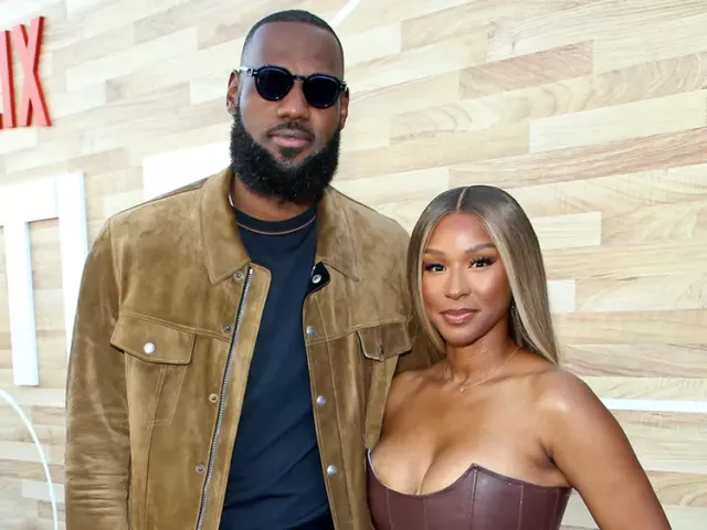 LeBron James and Savannah James 