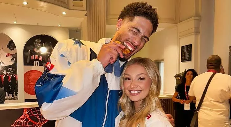 Tyrese Haliburton and Jade Jones 