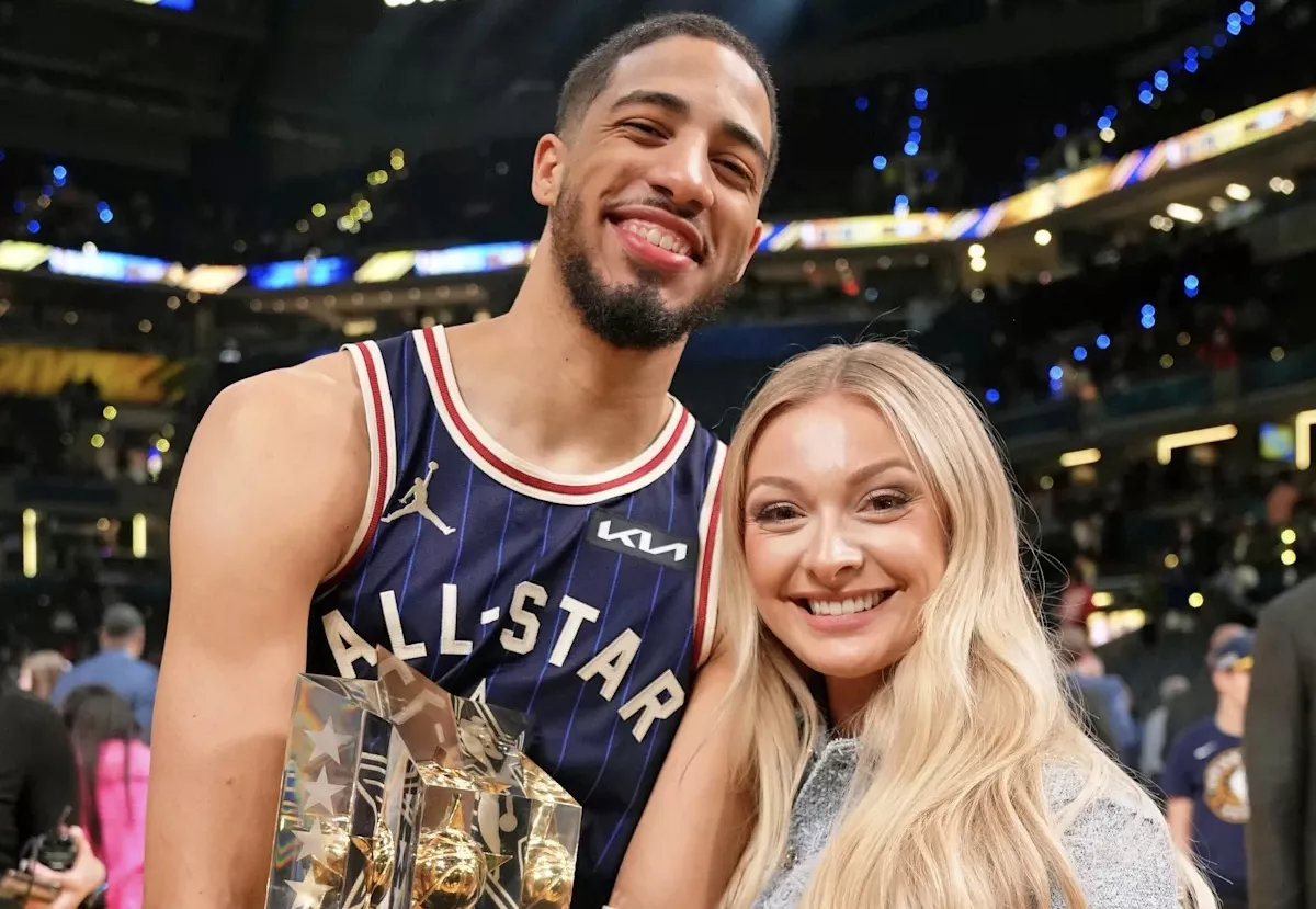 Tyrese Haliburton and Jade Jones 