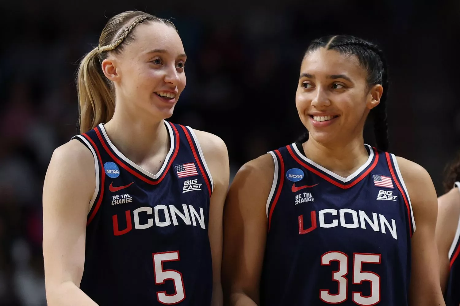 Paige Bueckers and Azzi Fudd