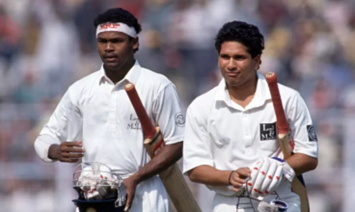 Vinod Kambli and Sachin Tendulkar