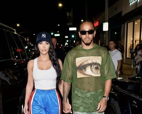 Kim Kardashian and Lewis Hamilton