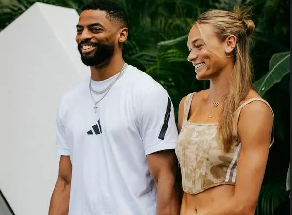 Anna Hall and Darius Slayton