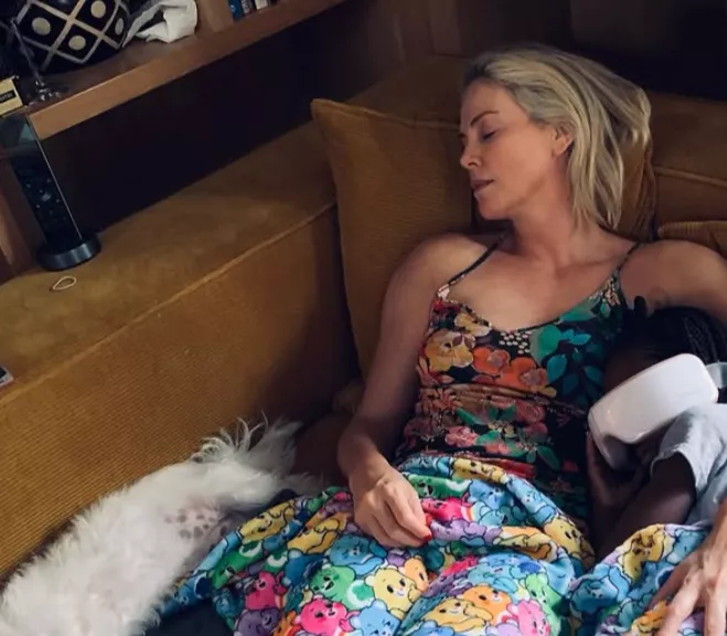 Charlize Theron with daughter