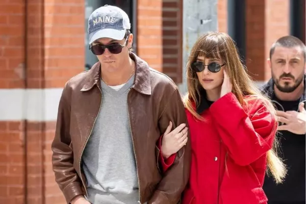 Dakota Johnson and Role Model (Photo credit: Jesal / BACKGRID)