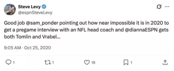 Steve Levy comment on Dianna Russini and Mike Vrabel