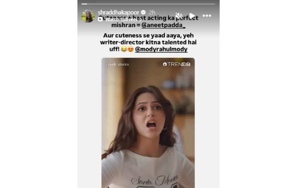 Shraddha Kapoor Instagram Story