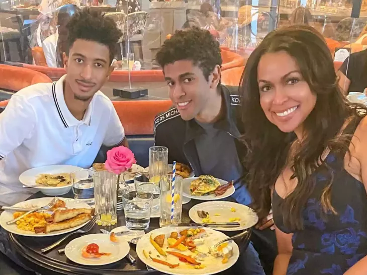 Tracey Edmonds and her sons