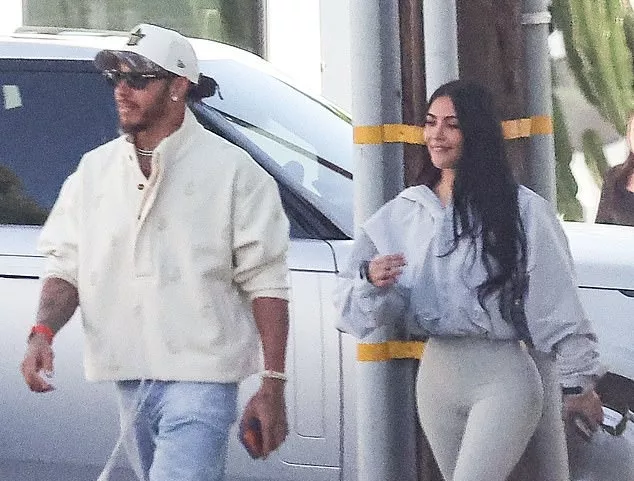 Kim Kardashian and Lewis Hamilton 