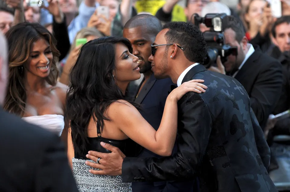 Kim Kardashian and Lewis Hamilton 