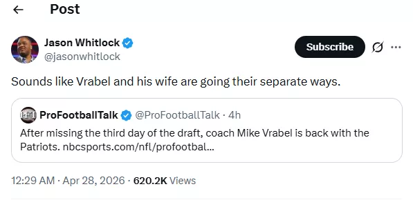 Jason Whitlock tweet on Mike Vrabel