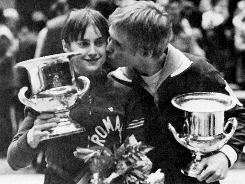 Nadia Comaneci and Bart Conner
