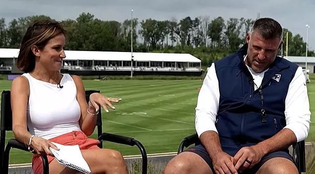 Mike Vrabel and Diana Russini