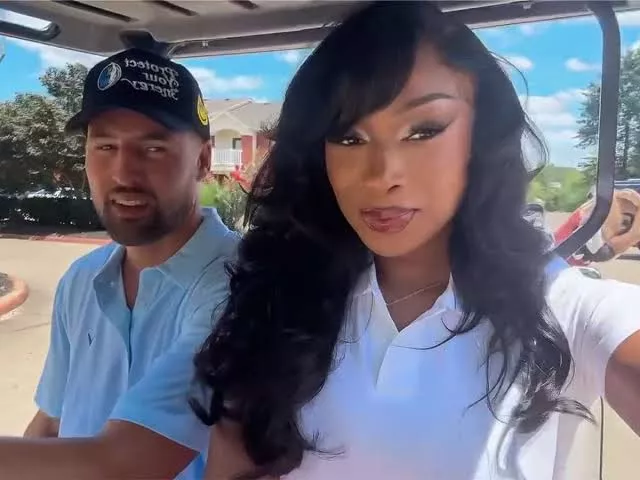 klay Thompson and Megan Thee stallion