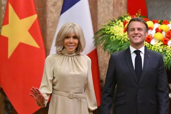 Brigitte Macron and Emmanuel Macron