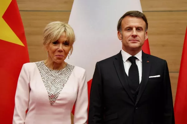 Brigitte Macron and Emmanuel Macron
