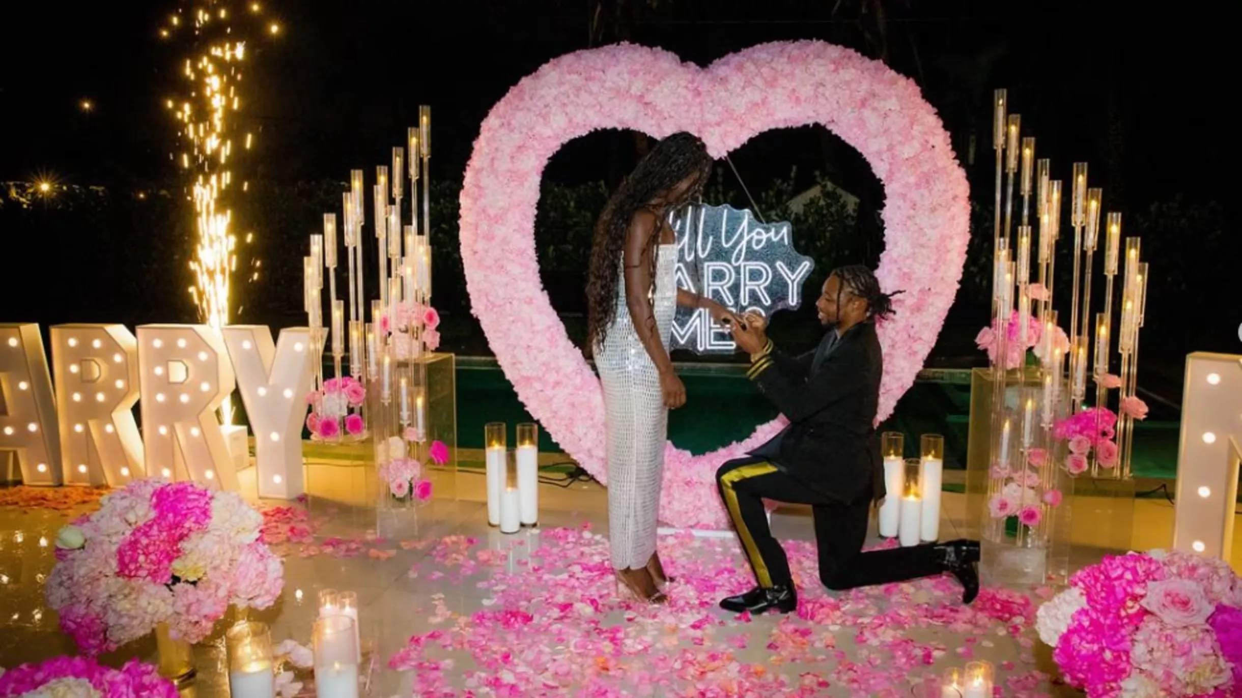 Noah Lyles and Junelle Bromfield