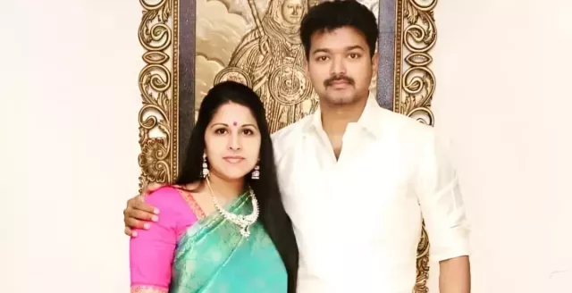 Vijay Thalapathy and wife Sangeetha Sornalingam