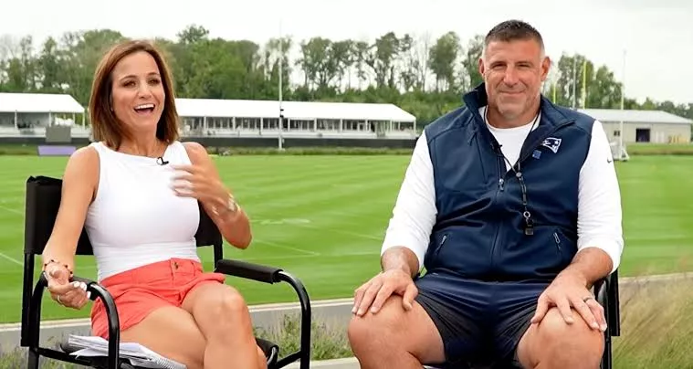 Mike Vrabel and Dianna Russini 