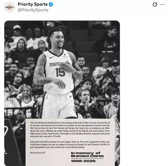 Brandon Clarke death