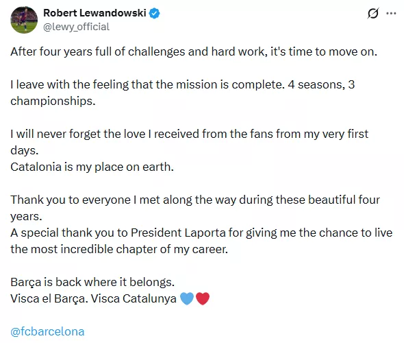 Robert Lewandowski FC Barcelona