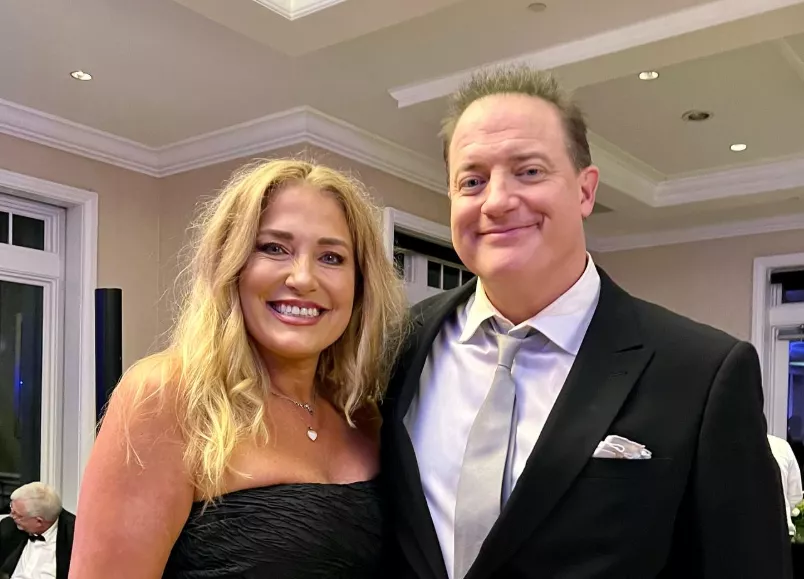 Brendan Fraser and girlfriend Jeanne Moore