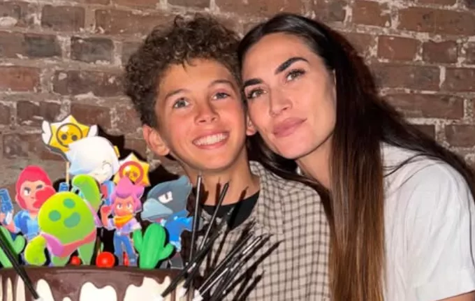 Melissa Satta with son