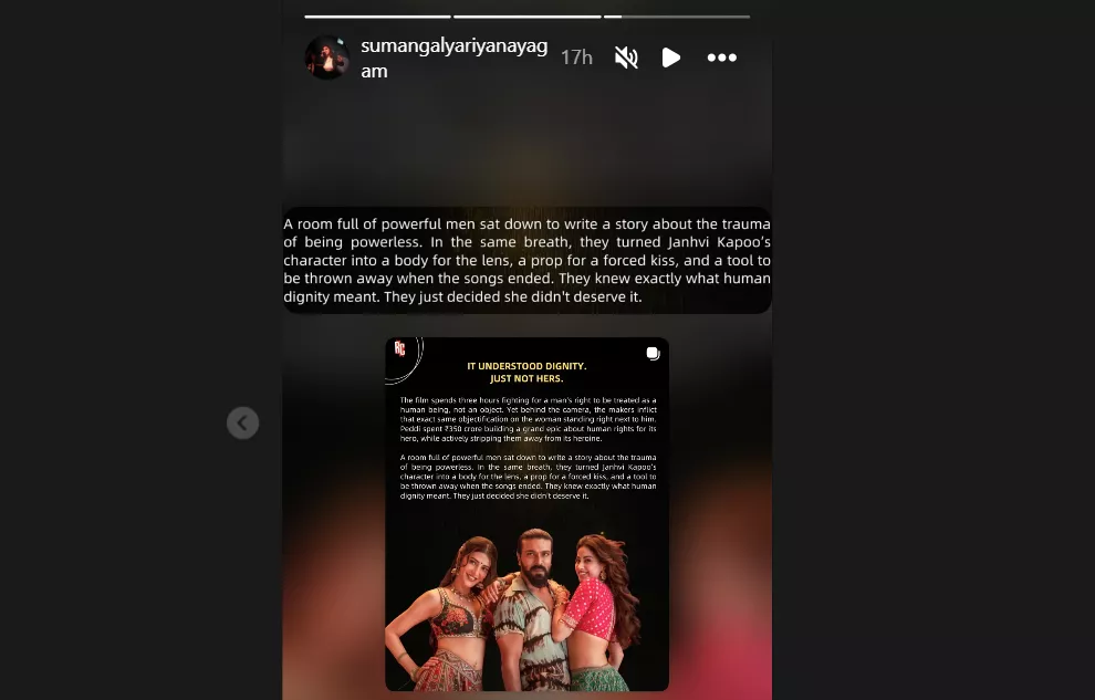Sumangaly slams Peddi makers