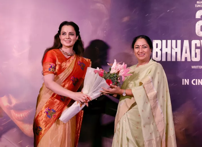 Delhi CM Rekha Gupta and Kangana Ranaut