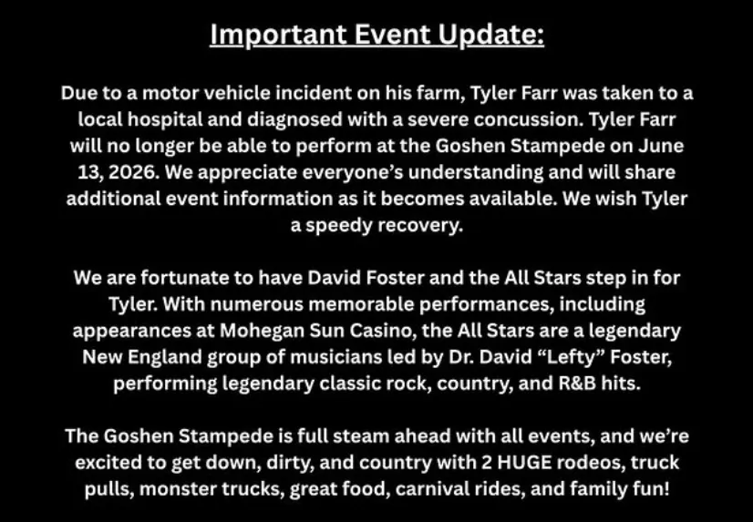 Tyler Farr performance update