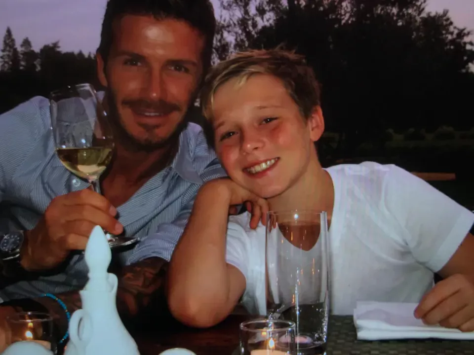 Brooklyn Beckham and David Beckham