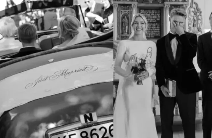 Martin Odegaard and his wife Helene Spilling