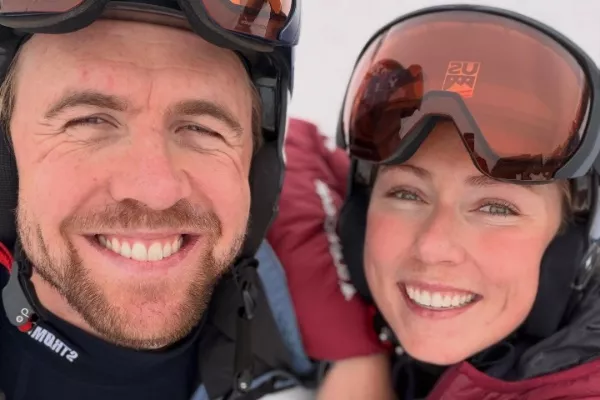 Mikaela Shiffrin and Aleksander Aamodt Kilde