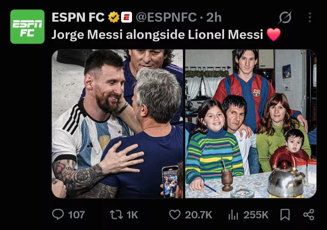 Lionel Messi and Jorge Messi
