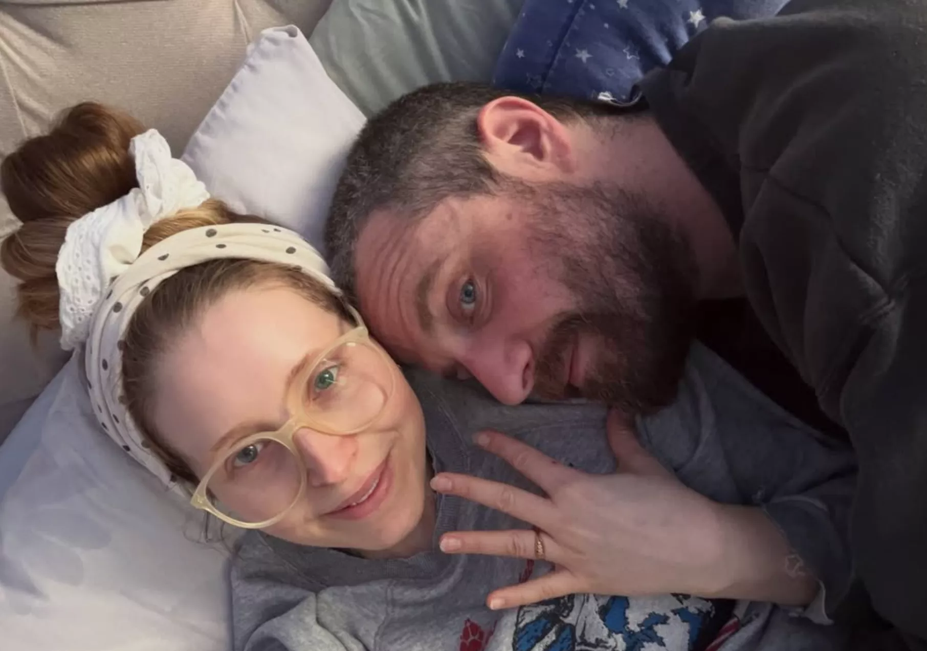 Jessie Cave and Alfie Brown