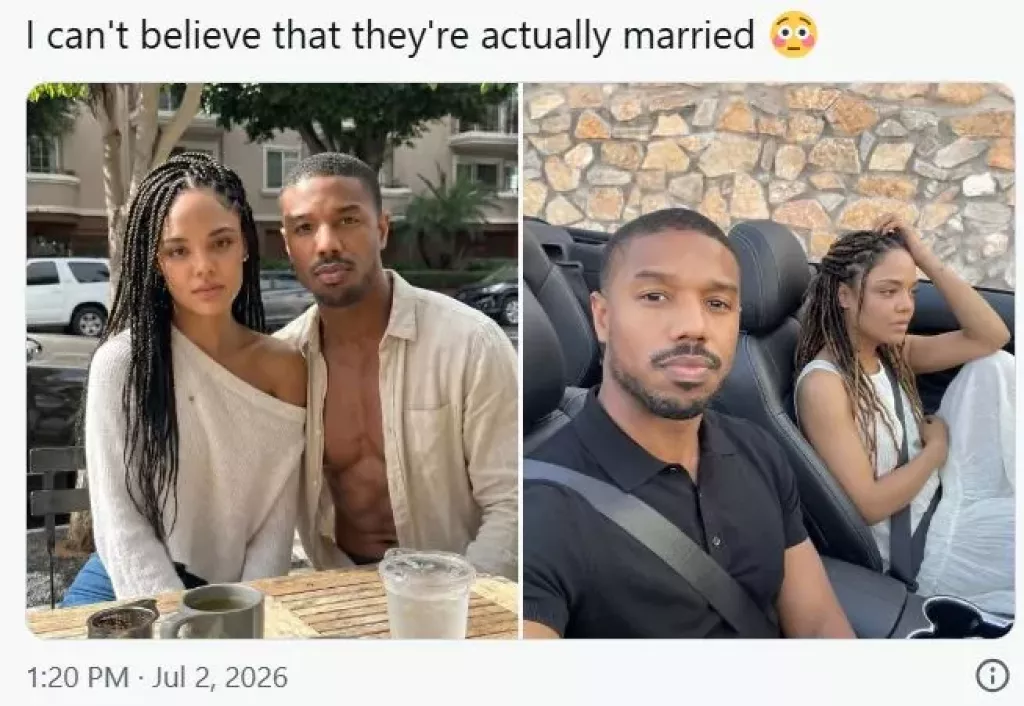 Michael B. Jordan and Tessa Thompson