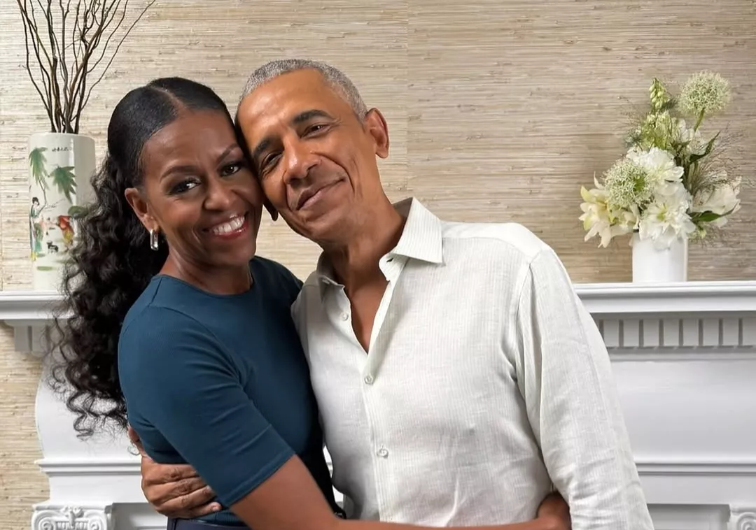 Michelle Obama and Barack Obama