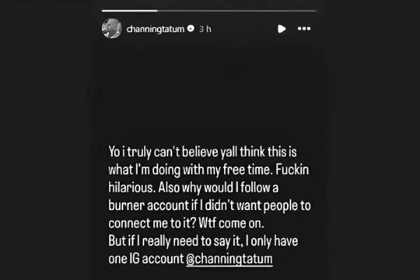 Channing Tatum Instagram Story
