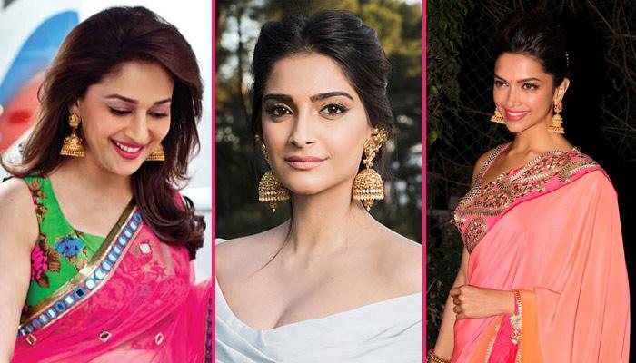 Which type of earrings go with this saree? - Quora