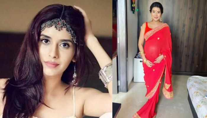 Charu Asopa Sen Flaunts Her Baby Bump In A Red Saree In Her 'Karwa Chauth  Tutorial' Video