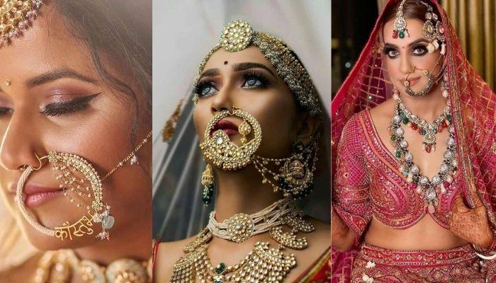 Different Types Of Unique 'Nath' Designs For Brides, Studded Oversized Nath  To Vintage Nath