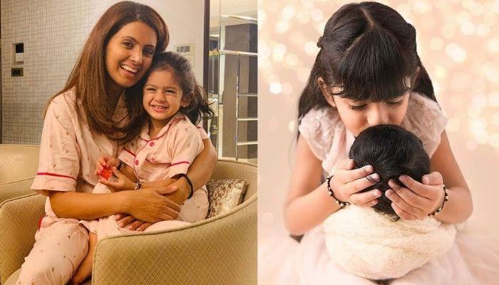 Geeta Basra Puts Her One Month Old Son, Jovan To Sleep, His Sister, Hinaya Copies Their Mommy