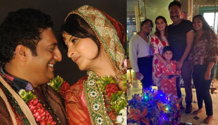 Prakash Raj Gets Married To Wife, Pony Verma Again On Their Son’s Wish, Couple Sealed It With A Kiss