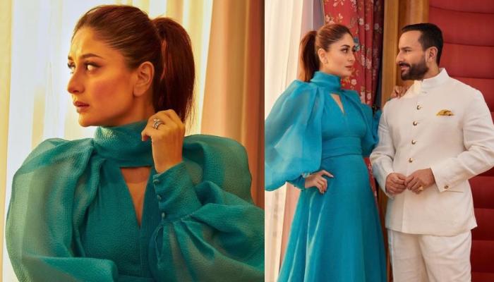 Kareena Kapoor Looked Elegant in Long Ruffled Sleeves Designer Printed   Lady India